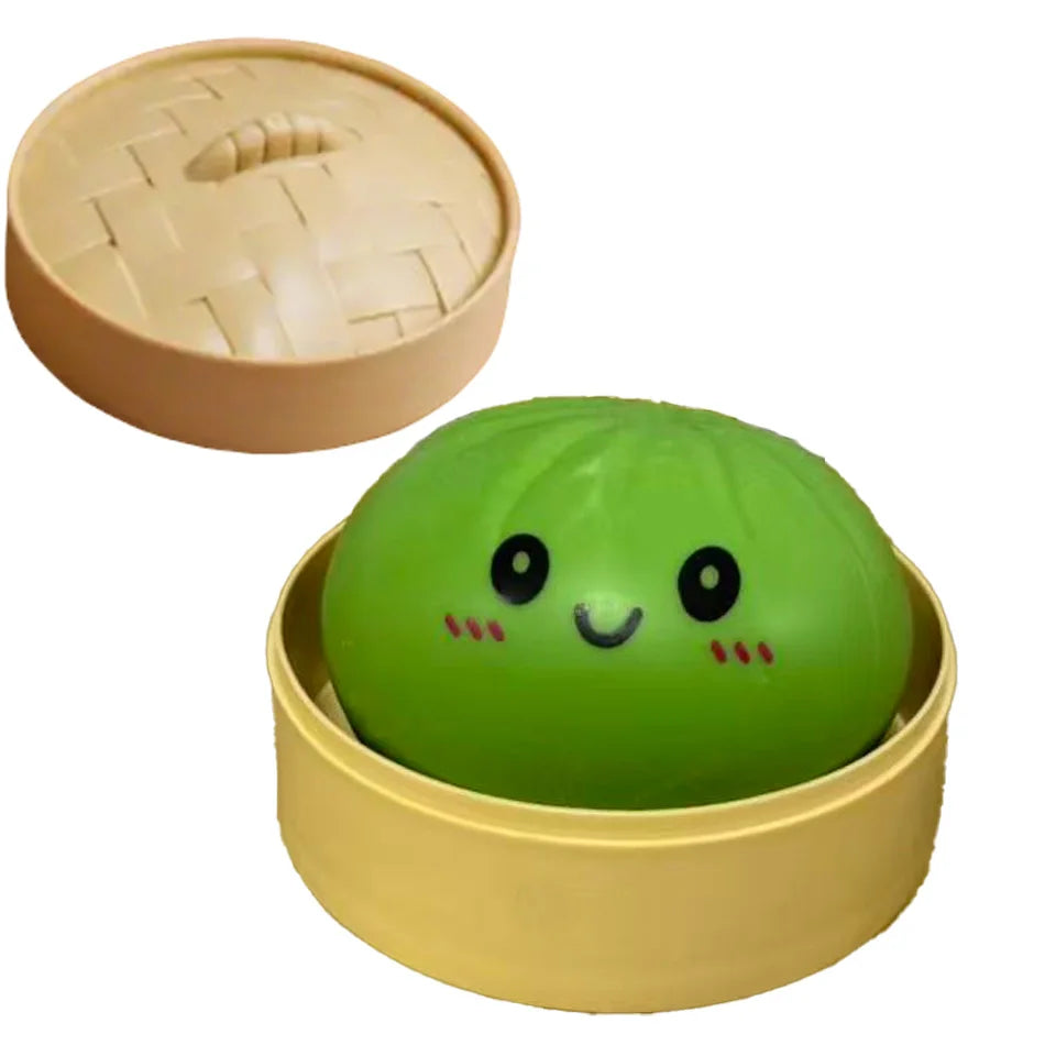 Dumpling Squishies Cute Colorful Bun Toy Slow Rising Stress Relief Fidget Toy for Kids