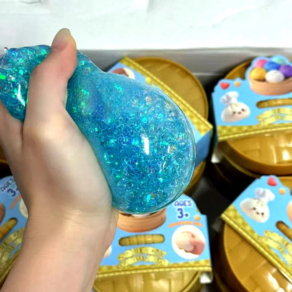 Dumpling Squishies Cute Colorful Bun Toy Slow Rising Stress Relief Fidget Toy for Kids