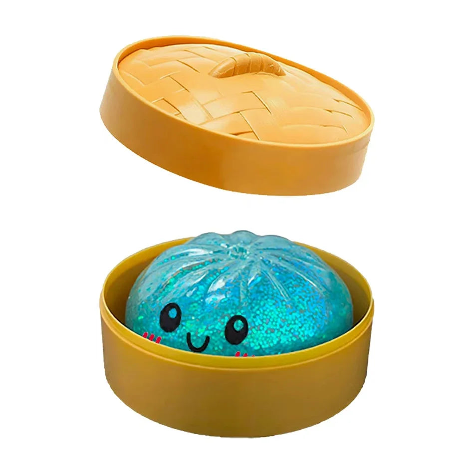 Dumpling Squishies Cute Colorful Bun Toy Slow Rising Stress Relief Fidget Toy for Kids
