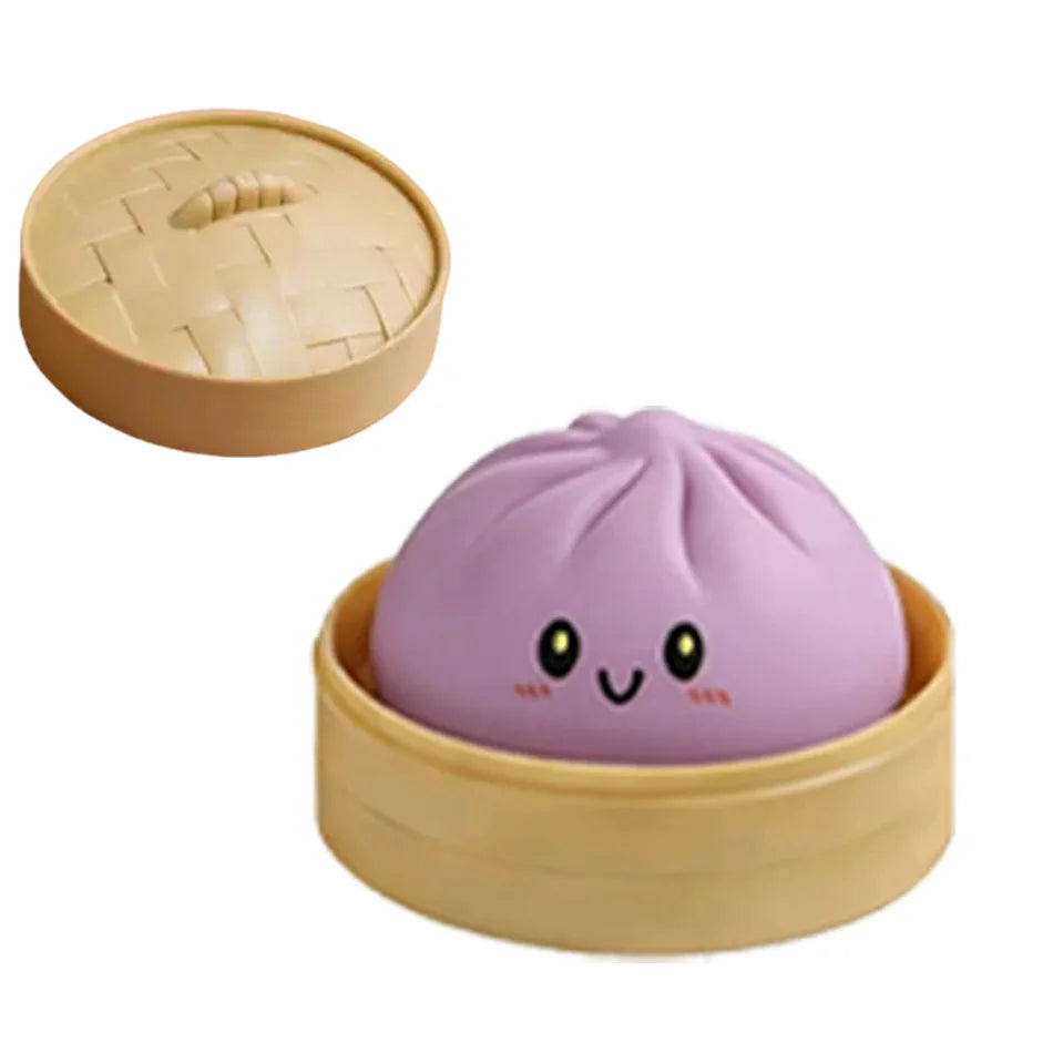 Dumpling Squishies Cute Colorful Bun Toy Slow Rising Stress Relief Fidget Toy for Kids