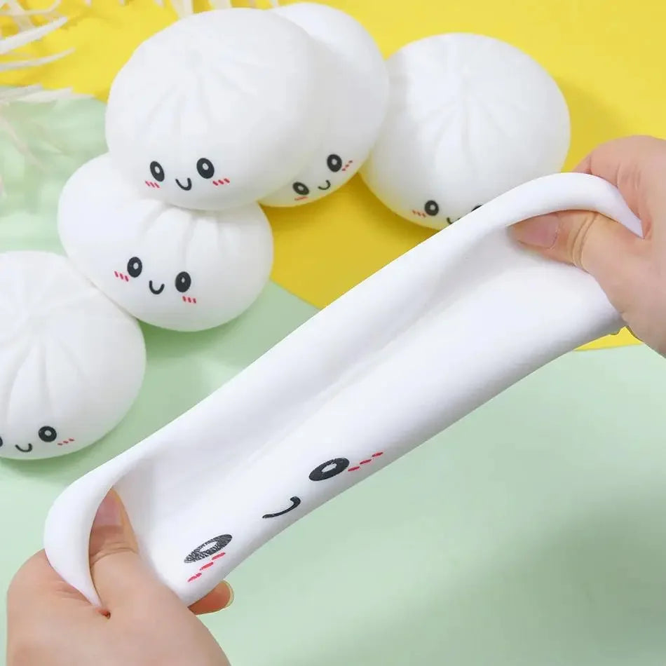 Dumpling Squishies Cute Colorful Bun Toy Slow Rising Stress Relief Fidget Toy for Kids