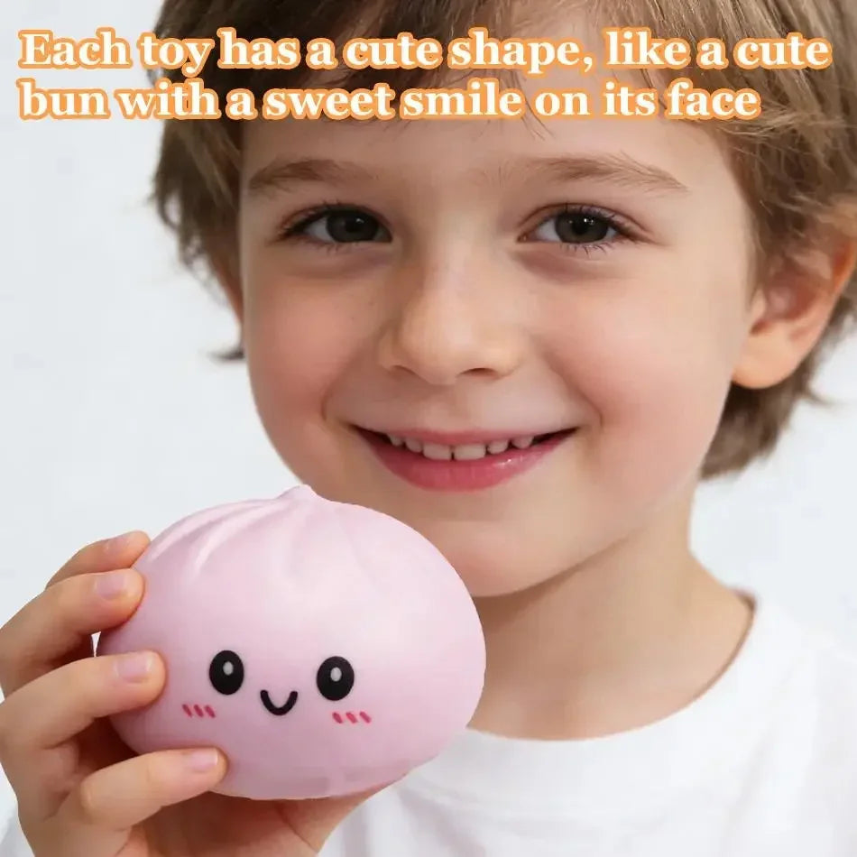 Dumpling Squishies Cute Colorful Bun Toy Slow Rising Stress Relief Fidget Toy for Kids