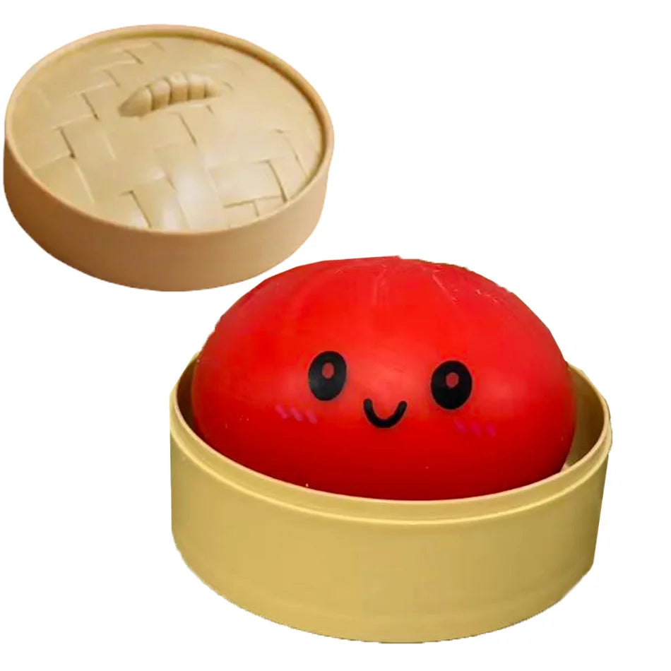 Dumpling Squishies Cute Colorful Bun Toy Slow Rising Stress Relief Fidget Toy for Kids