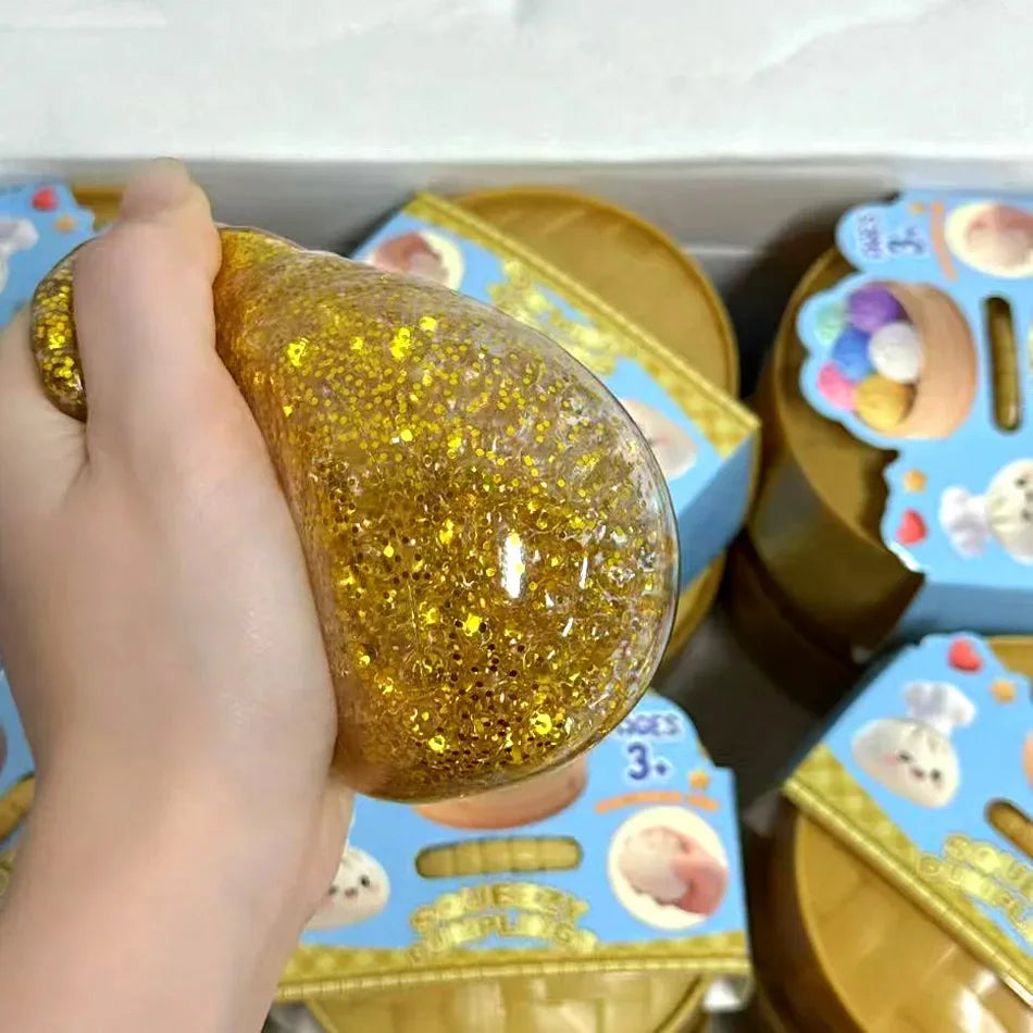 Dumpling Squishies Cute Colorful Bun Toy Slow Rising Stress Relief Fidget Toy for Kids