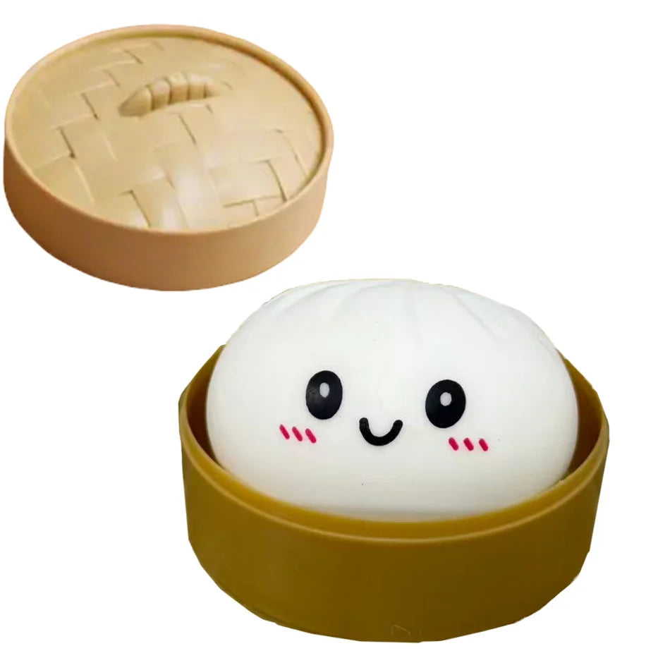 Dumpling Squishies Cute Colorful Bun Toy Slow Rising Stress Relief Fidget Toy for Kids
