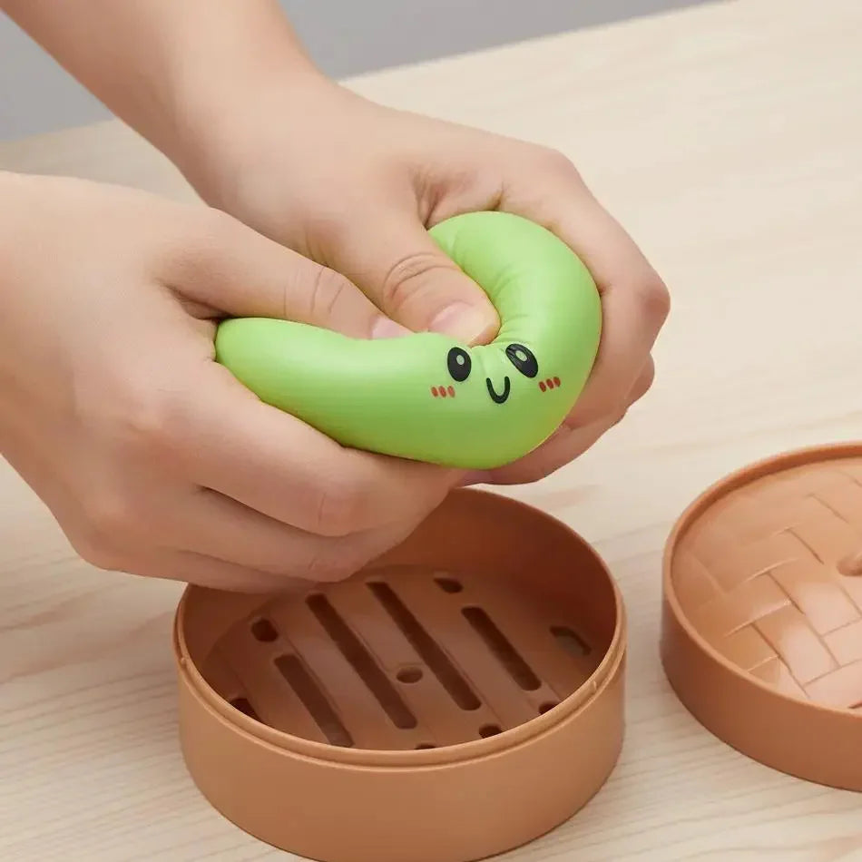 Dumpling Squishies Cute Colorful Bun Toy Slow Rising Stress Relief Fidget Toy for Kids