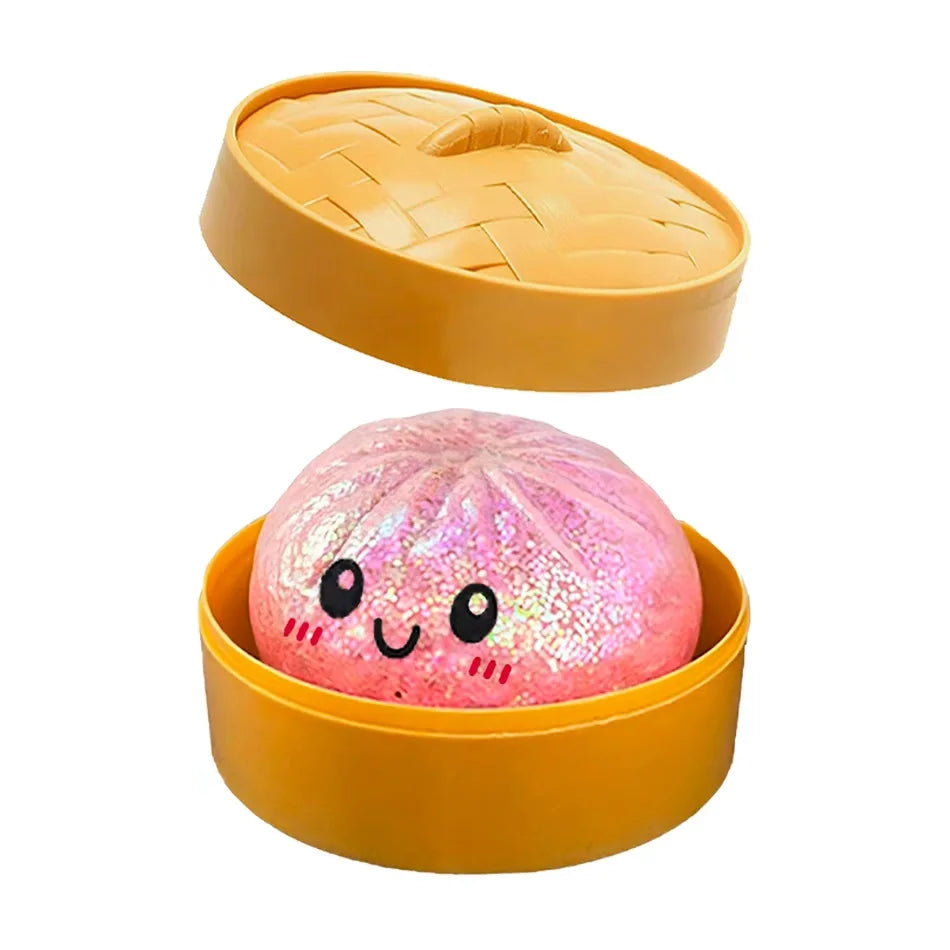 Dumpling Squishies Cute Colorful Bun Toy Slow Rising Stress Relief Fidget Toy for Kids