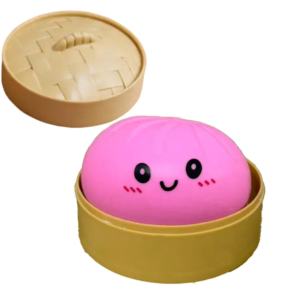 Dumpling Squishies Cute Colorful Bun Toy Slow Rising Stress Relief Fidget Toy for Kids
