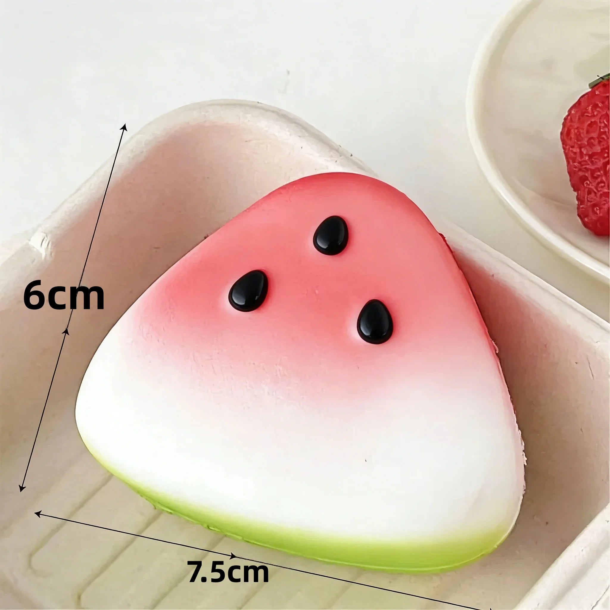 Squishy Watermelon Fidget Toy Anti-Stress Slow Rising Fruit Pinch Squeeze Stress Reliever Funny Pressure Reducer Prop