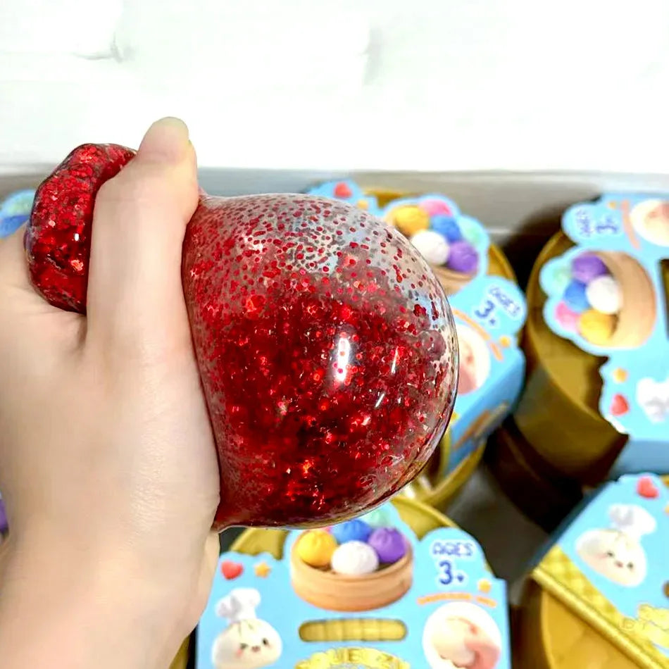 Dumpling Squishies Cute Colorful Bun Toy Slow Rising Stress Relief Fidget Toy for Kids