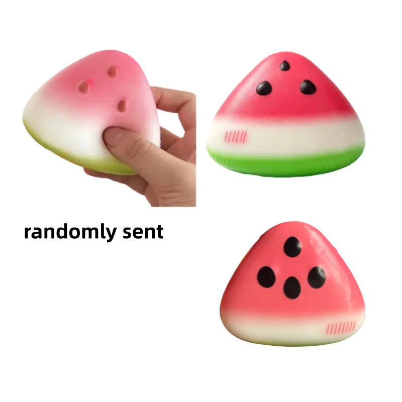 Squishy Watermelon Fidget Toy Anti-Stress Slow Rising Fruit Pinch Squeeze Stress Reliever Funny Pressure Reducer Prop