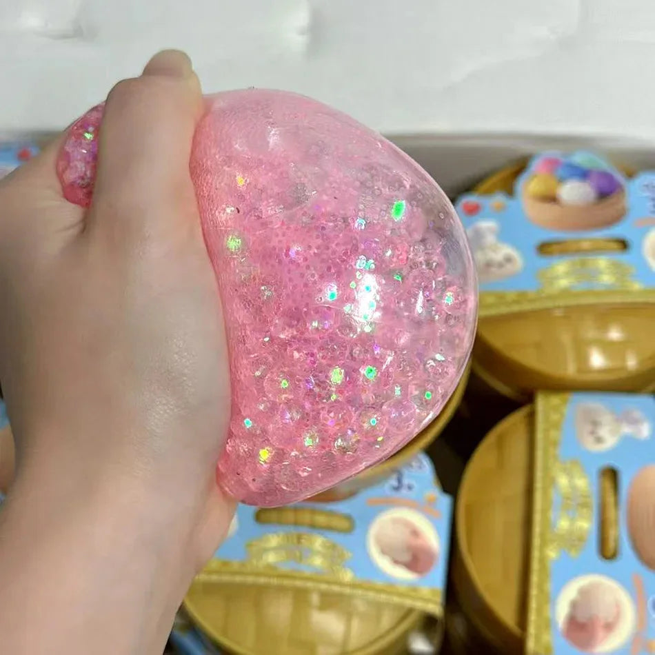 Dumpling Squishies Cute Colorful Bun Toy Slow Rising Stress Relief Fidget Toy for Kids