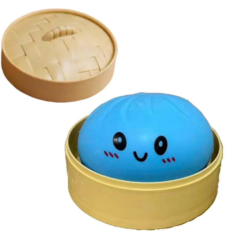 Dumpling Squishies Cute Colorful Bun Toy Slow Rising Stress Relief Fidget Toy for Kids