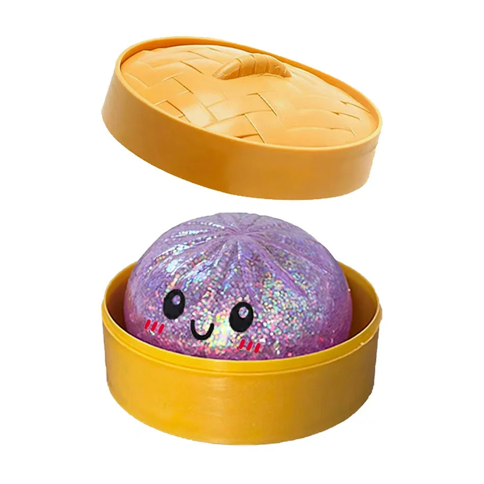 Dumpling Squishies Cute Colorful Bun Toy Slow Rising Stress Relief Fidget Toy for Kids